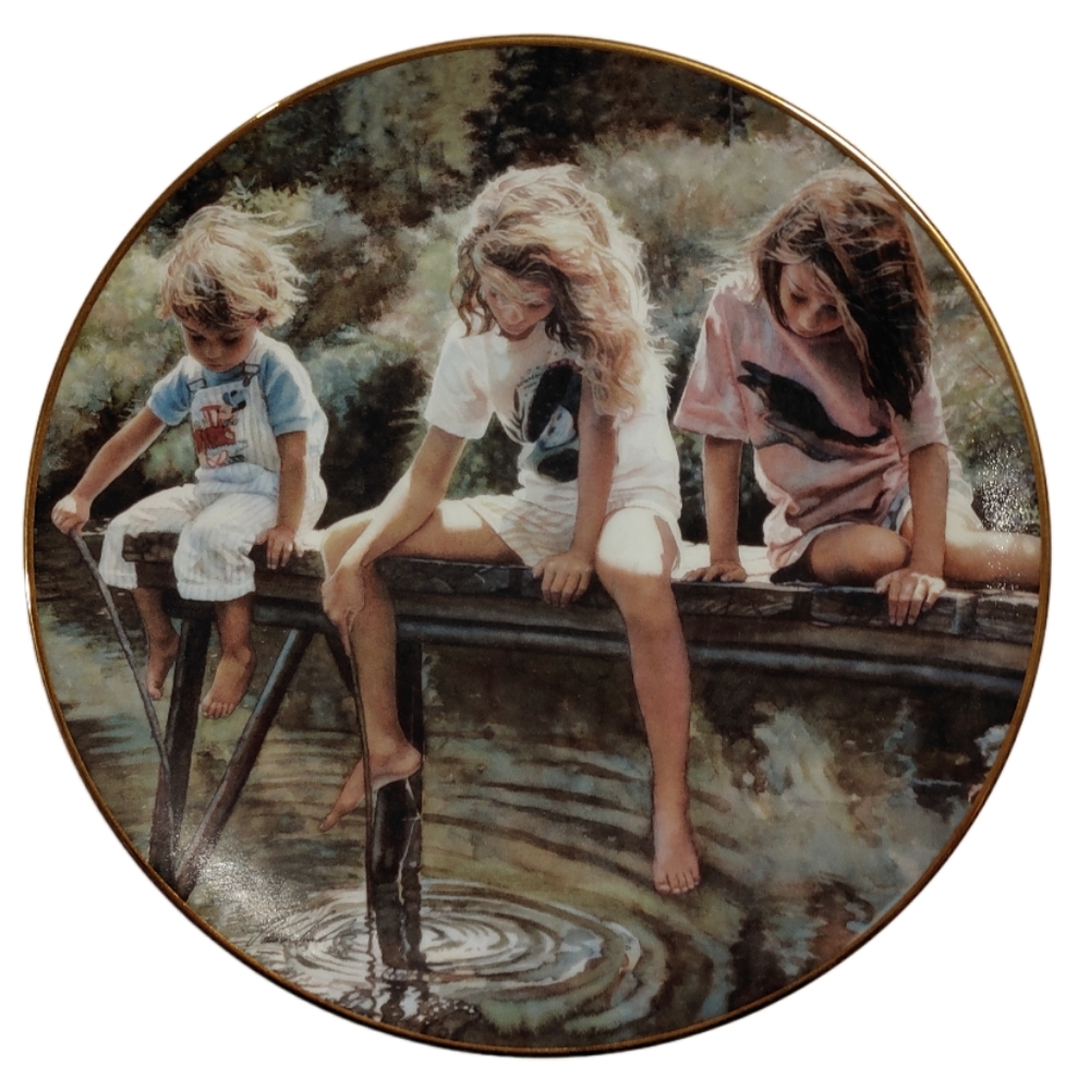 "A World for our Children" 8" plate by artist Steve Hanks